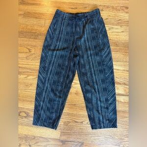 Athleta Amara Striped Black Pants size 4